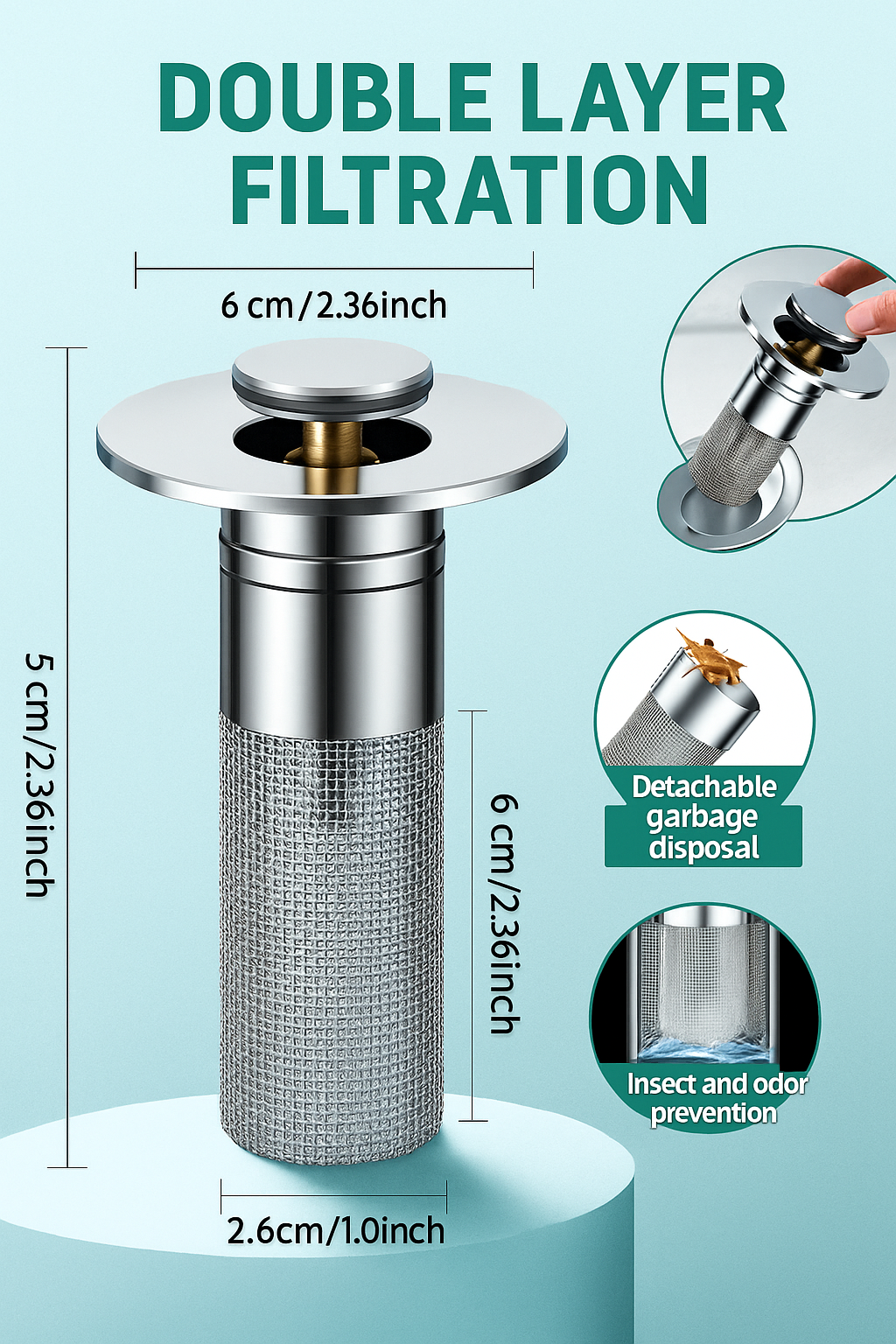 FLOWFREE™ Bathroom Sink Stopper